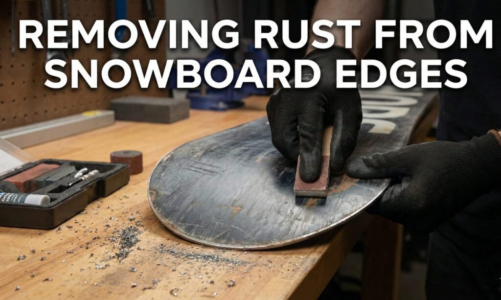 Removing rust from snowboard edges