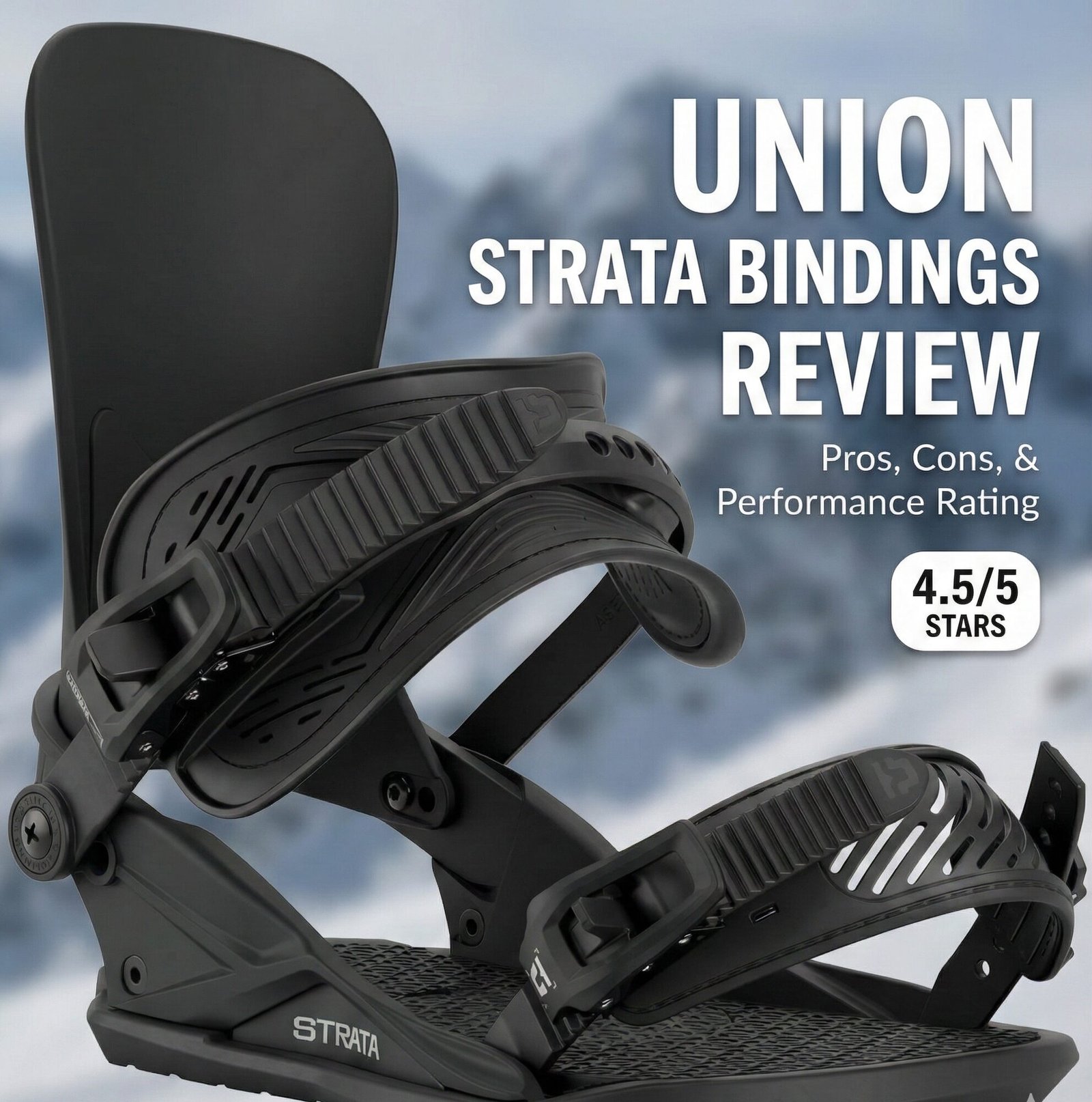 Union Strata Snowboard Bindings being used in a terrain park
