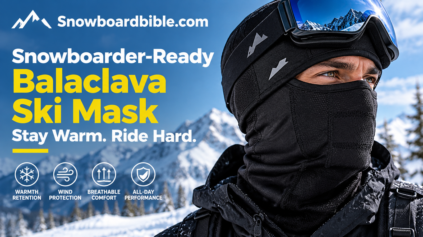 Snowboarder-ready balaclava ski mask close up